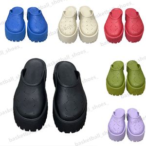 Women Mens Hole Rubber Platform Slippers Beach Designer Sandals Luxury Thick Bottom EVA Slippe Increased Platform Non-Slip Sandal Size 35-45