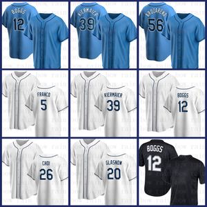 2022 Rays Kevin Kiermaier Baseball Jersey Wander Franco Wade Boggs Randy Arozarena Tyler Glasnow Corey Kluber Ji-Man Choi Manuel Margot Austin Meadows Taylor Walls