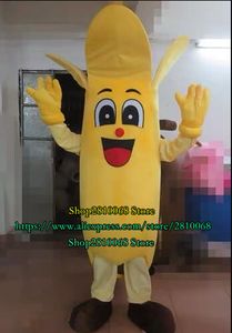 Mascote boneca traje de fábrica de fábrica de fábrica banana mascote traje de fruta cartoon boneca conjunto mr. bar vharacter desempenho fantasia vestido halloween pa