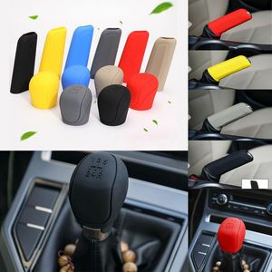 Other Interior Accessories Car Gear Shift Knob Cover Universal Handbrake Silicone Manual Collars Silica Gel Grip CoverOther