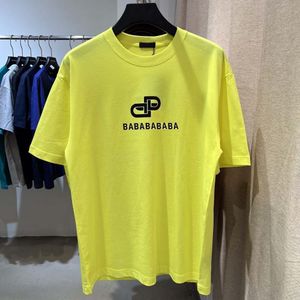 Paris Designer Mężczyźni Białe koszule moda alfabet drukowanie krótkie rękawy żółte koszulki Koszulki Kobiety Swetery Najwyższa jakość Cottonhar Street Lose Tops