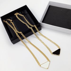 여성 디자이너 목걸이 패션 주얼리 망 여성 럭셔리 삼각형 GoldNecklaces 클래식 커플 농구 P 목걸이 쥬얼리 2203303D