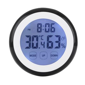 Wall Clocks Colors Plastic Digital LCD Temperature Humidity Time Function Clock Indoor Weather Station Meter Tester Backlight ClocksWall