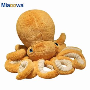 3090Cm Super Beautiful Simulation Octopus Plush Cuddle Soft Cute Animal Doll Sleep Pillow Home Accessories ldren kid Gifts J220729