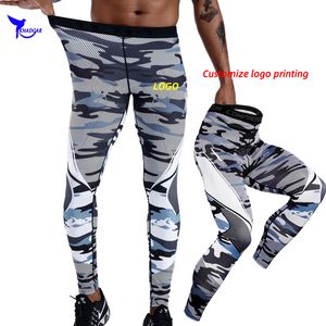 Pantaloni a compressione da uomo personalizzati Collant da corsa Quick Dry Sport Fitness Leggings Palestra Pantaloni da jogging Allenamento Yoga Bottoms 220608