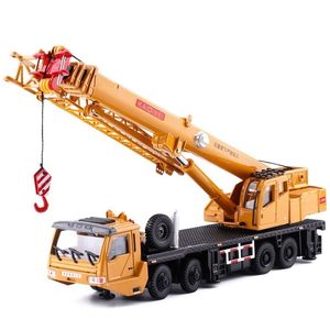 1 do DIECast Mega Crane Lifter Degress Rotate Work Platform Crane z przednimi kołem inżynieria układu samochodowego Model Kid Toys