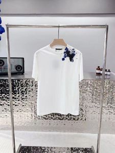 2022SS Spring New Fashion Round Neck Loose Version Printed T-Shirt Men's Women's Casual Short Sleeves Color: Black and White Size: s-m-l-xl-xxl c4242