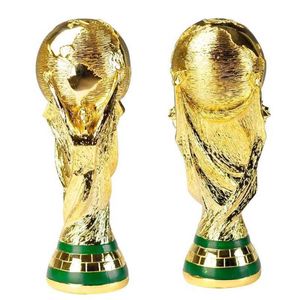 Wholesale stone pole for sale - Group buy European Golden Resin Football Trophy Gift World Soccer Trophies Mascot Home Office Decoration Crafts308e