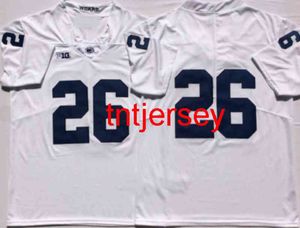 Custom Penn State Nittany White #26 Barkley Football Jersey 남성 여성 청소년 이름 추가 이름 번호 xs-5xl
