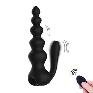 Nxy Anal Toys Новые перезаряжаемые шарики с тазобедренным шариком 10 частотная силиконовая анальная заглушка Водонепроницаемое заднее двор мастурбатор для взрослых продуктов сексуальной привлекательности 220621