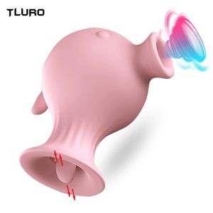 Vibrator Sex Toy Massager Clitoris Sucker para mulheres poderosas lambendo clitóris de língua o vácuo estimulador feminino adultos vibratórios 3soo