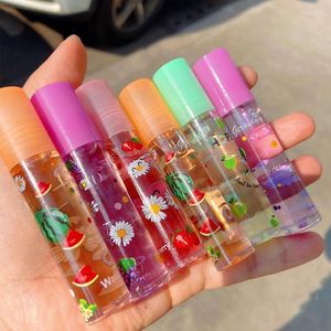 Lip Gloss Transparent Cute Fruit Oil Moisturizing Mirror Glaze Long Lasting Hydrating Liquid Plumper TSLM2LipLip Wish22