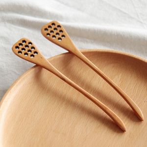 Ahşap bal çubuğu spatulas kepçe ahşap kaşık karıştırma kaşık petek kepçe