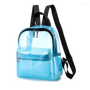 Rucksack-Stil, durchsichtige transparente Taschen, lässig, täglich, Tagestaschen, Sommer, Freizeit, PVC, Strand, klein, für Damen und Mädchen, Rucksack, BolsasBackpack