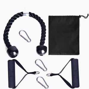 Resistance Bands 7st/Set Tricep Rope with Opering Carabiner Handtag Triceps Dra ner för Gym Fitness Arm Strength Training EquipmentResis