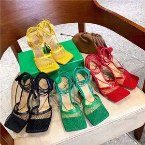 Designerinnen Frauen High Heel Sandalen Pantoffeln Leder Strass und Sandale Slides Top Designer Sparkle Stretch Ladies Party Gpaz#