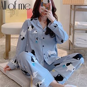 Women's Pajamas Set Pijama Lingerie for Female Homewear Spring V-Neck Long Sleeves Trousers Suit Sleepwear Pyjamas Sets Viscose 220329