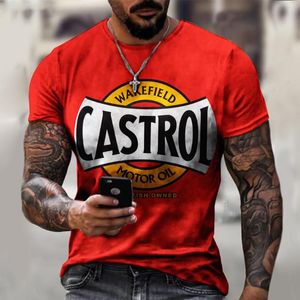 Men's T-Shirts Retro Style Oversized T-Shirt Casual Sports Plus Size Harajuku 3D Graphic Print Short Sleeve Hip Hop Loose Clothing TeesMen's