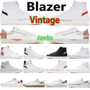 Blazer Mid 77 Designer Sneakers Shoes Low Vintage Blazers Jumbo Men Womenl Black White White Indigo Pine Green Outdoor Platform Mens Trainers