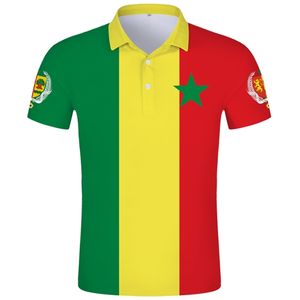 Polo Senegal Fai da te Nome su misura gratuito Sen Polo Shirt Nazione Bandiera Sn French Country College Stampa Testo Po Vestiti 220702