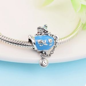 Original 925 Sterling Silver Unbirthday Party Teapot Charms Beads Fit Pandora Bracelet Beads Jewelry Making DIY For Women Gift Accessories 799345C01
