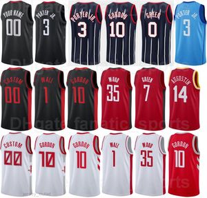 Stampato 75th Anniversary Basketball David Nwaba Jersey 2 Eric Gordon 10 Kevin Porter Jr 3 Jalen Green 0 JaeSean Tate 8 Christian Wood 35 DJ Augustin 14 Uomo Donna Gioventù