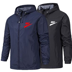 Jaqueta com capuz para homens jaquetas bomber blusões com zíper casacos primavera outono casual marca masculina moda outerwear