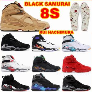 8S Rui Hachimura Samurai Siyah Erkek Basketbol Ayakkabıları 8 Krom Yansıtıcı Böcekler Bunny Aquae Sneakers Sevgililer Günü Şampiyon Tinker Raid Trainers'ın Yansımaları