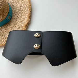 CH حزام الجلود Calfskin Belt Ladies Belt Width 150 مم سيدة Wastband الرسمية المتماثلة المتماثلة متتاملة من الخصر للمرأة المزدوجة C أعلى جودة العداد