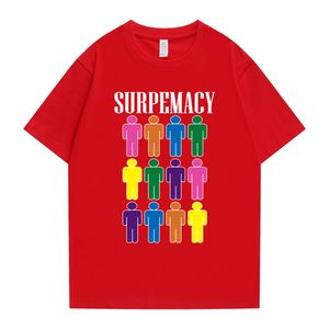 Surpemacy 12 People Ladies Tシャツ男性ファッションラグジュアリーブランドデザイナーレディースレディース衣服
