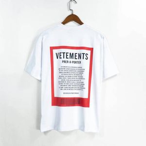 Summer INS Tide Vetements футболка бренд High Street Мужские футболки с кружкой шеей