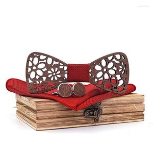 Papillini a prua sitonjwly wedding wooden bowtie per uomo cavo corbatas intagliato maschio trallano pezzi di pezzi di pezzi di pezzi di legno set set a mano