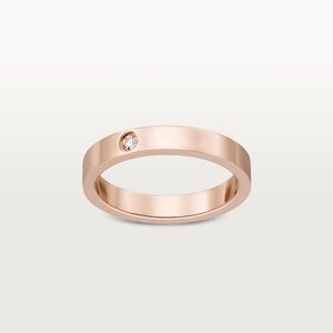 Signatur CDE Wedding Band Love Ring för kvinnor Män, 316L Titanium Steel Stones Designer Smycken Aneis Anel Bague Femme Classic Design