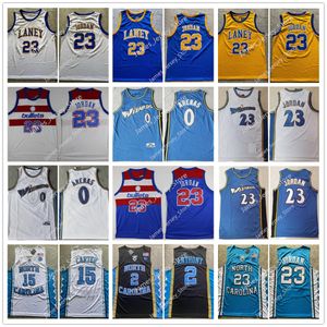Vintage Gilbert Arenas genaaid Bullets Basketball Jerseys Michael Jorden Blue White Shirts NCAA North Carolina Tar Heels Vince Carter Cole Anthony