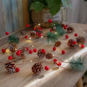 Christmas Decorations String Pine Cone Small Berry Plants Vine Light For Diy Xmas Garland Decoration Home Garden Party OrnamentsChristmas
