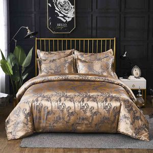 European Jacquard Bedding Quilt Cover Pillow Case Three Sets