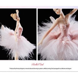 Objetos decorativos Figuras Ballerina Music Box Dancing Girl Swan Lake Carousel com Pena para Presente de Aniversário Mazi888Decorativo