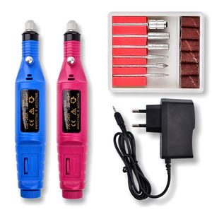 Personal Care Electric Nail Drill Polishing File Grinding Machine Portable Mini Manicure Tools with 6 Bits Variable Speed Rotary Detail Carver on Sale