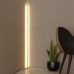Golvlampor Led Corner Standing Lamp RGB Light med fjärrkontroll för sovrummet vardagsrumsklubb Heminredning Atmosfär Natt
