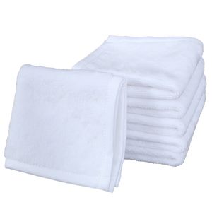Asciugamani bianchi per sublimazione Asciugamano in poliestere/cotone fai-da-te Stampa a trasferimento termico Cucina Piatto da tè Asciugatura Panni per pulizia altamente assorbenti