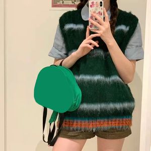 2022 Womens Vests Fashion Loose Casual Stripe Pattern Mens V-neck Knitted Vest High Quality Street Wear