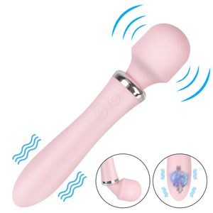 Olo Magic Wand AV Vibrator Vajinal Masaj Klitoris Stimülatörü Kadınlar için Seksi Oyuncak G Spot Titreşimli Çift Motorlar Dildo Vibratörler