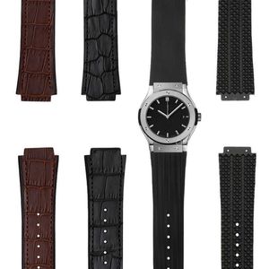 Leder Uhrenbänder für Hublot Big Bang Silicon Watch Gurt Männer Langlebige Gürtel Armband Ersatz Armband Band