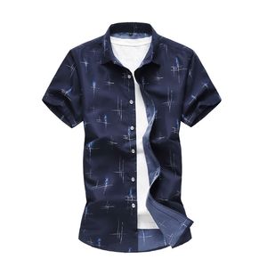Summer New Men's Casual Shirts Fashion Print Short Sleeve Shirt Brand Clothing Camisa Masculina Big Size 5XL 6XL 7XL 210412