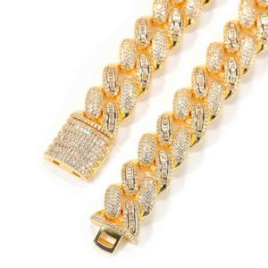 Wholesale white gold necklace resale online - Qianjian10MM White Gold Cuban Necklace Casting Seting VVS1 Sier Sterling Chain Hip Hop