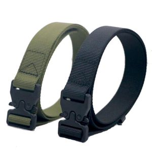 Belts 2.5 Cm Plastic Buckle Men Belt Tactics No Metal Insert Outdoor Casual And Women Canvas BeltBelts