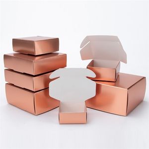 10pcs Rose Gold Packaging Festival Party Prezentacja Pudełka SOIP Carton obsługuje dostosowany rozmiar i druk 220706