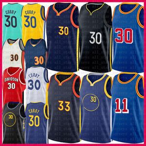 Köri S toptan satış-Stephen Curry James Wiseman Basketbol Forması Erkekler Gençlik Kid s Klay Thompson Gömlek Yıldönümü Formaları MVP