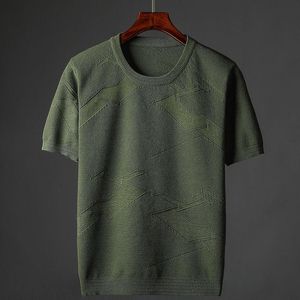 Męskie T-shirty męskie letni moda na krótko-rękawo-na okrągły szyjka T-shirt Mężczyzna solidny kolor modny luźne sztabki sztabki s70men's