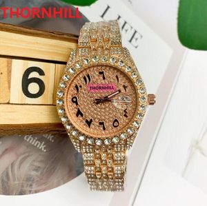 Numer Arabski Kwarcowy Męskie Zegarki Kobiet 40mm Auto Data Sky Diamonds Dress Designer Watch Sukienka Full Nierdzewna Sapphire Wodoodporne Pary Zegarki